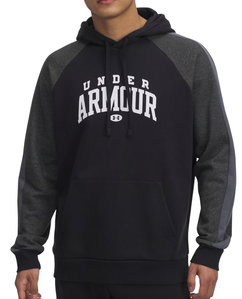 Sweatshirt Under Armour Rival Fleece Color Block Hoodie with Kangaroo Pocket Flerfärgad | 6003958-001