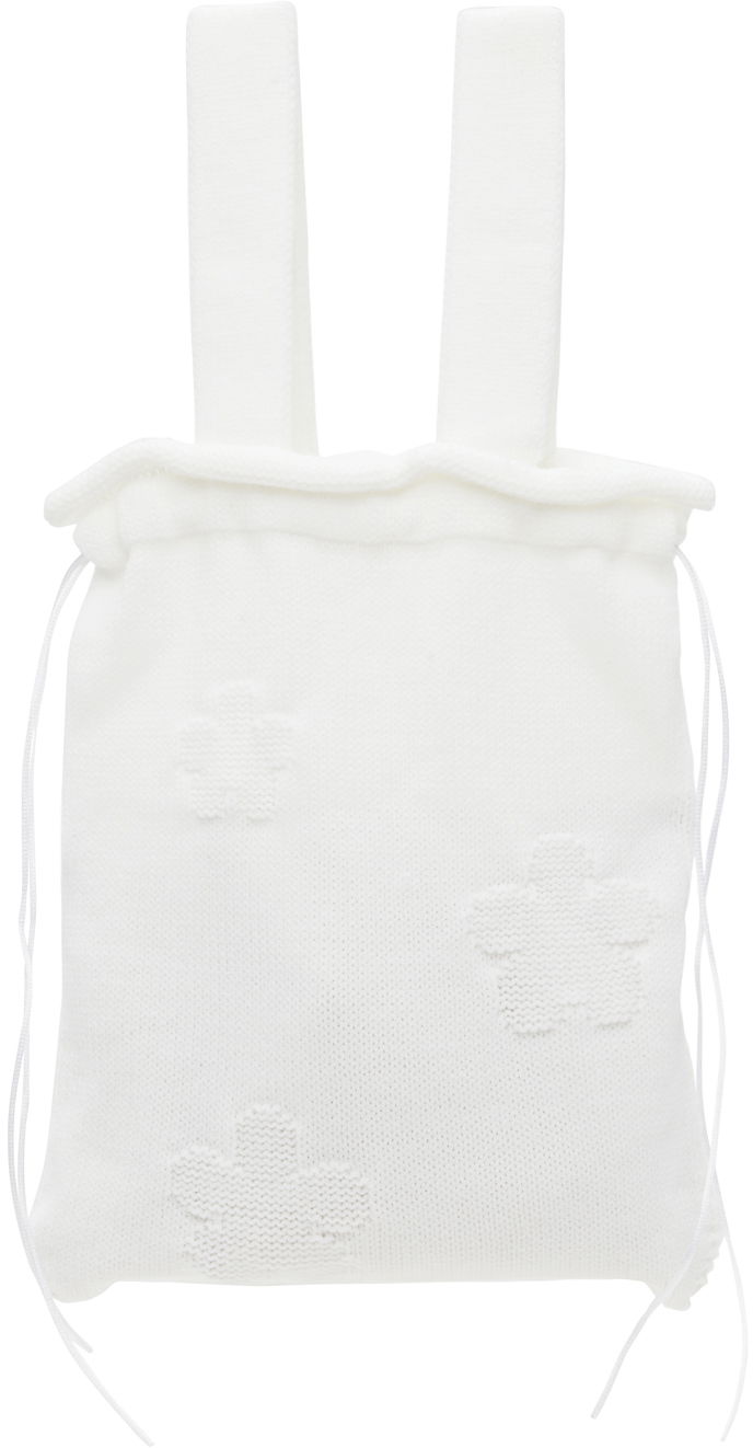 Gymsäck Cecilie Bahnsen Cecilie Bahnsen Knit Drawstring Tote Bag Vit | 1.24BAG45014 UTE BAG, 0