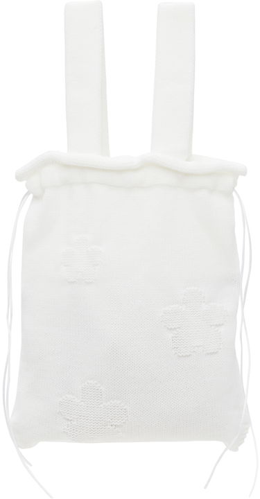 Gymsäck Cecilie Bahnsen Cecilie Bahnsen Knit Drawstring Tote Bag Vit | 1.24BAG45014 UTE BAG, 0