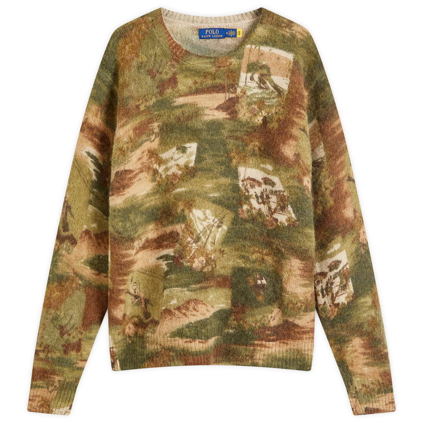 Sweater Polo by Ralph Lauren Ski Camo Knit Sweater Grön | 710956204001