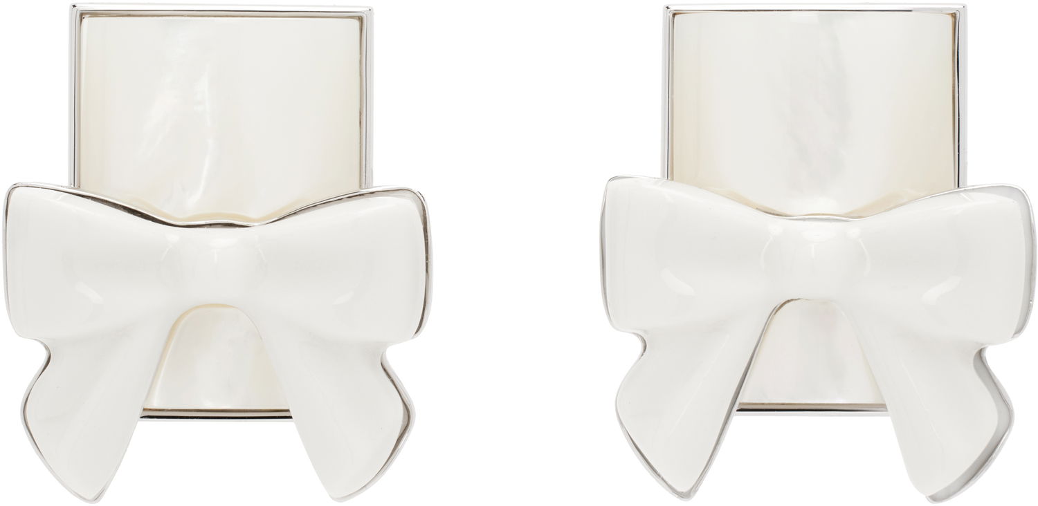 Örhängen SHUSHU/TONG YVMIN Edition Bowknot Square Earrings Vit | 25615WHT00DN2, 0