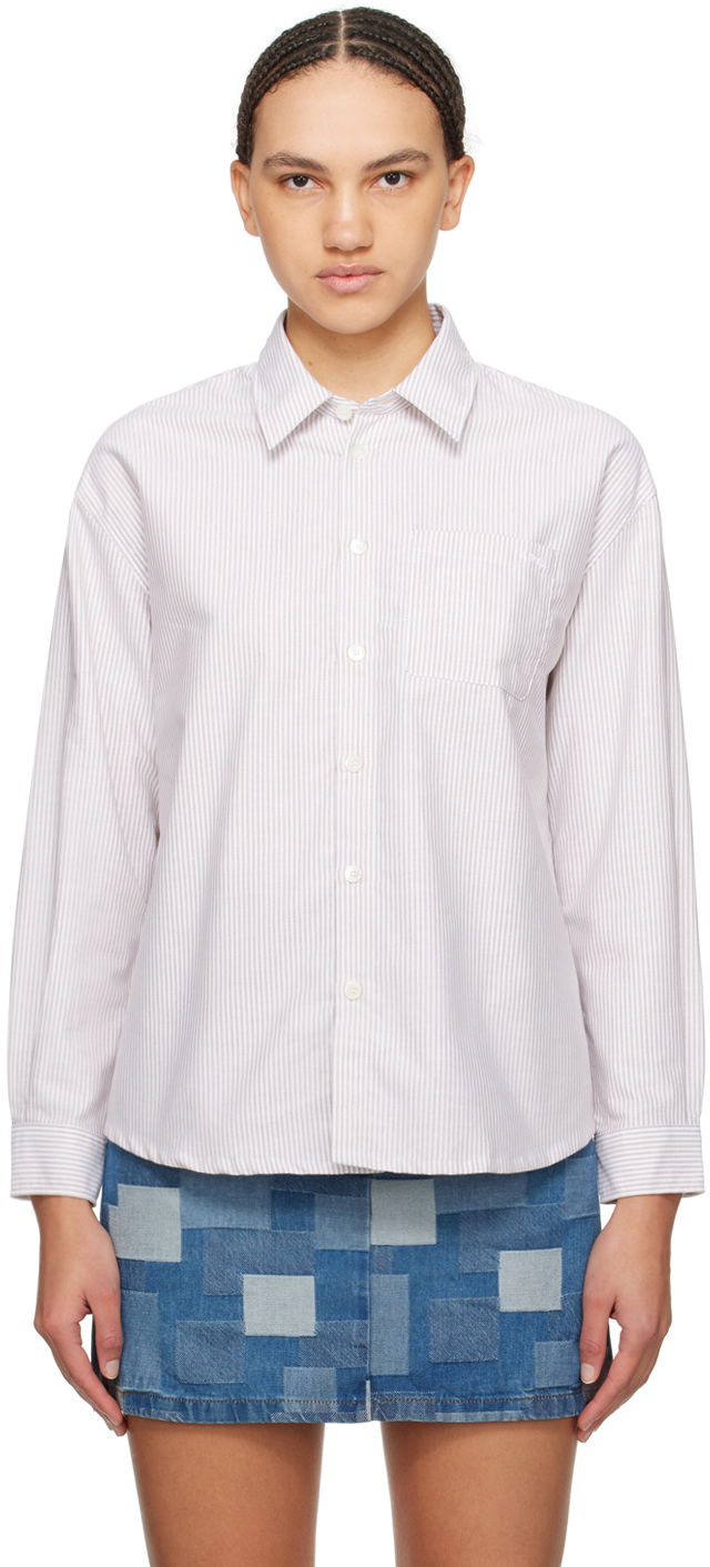 Skjorta A.P.C. Boyfriend Shirt Beige | COGUH-F12550