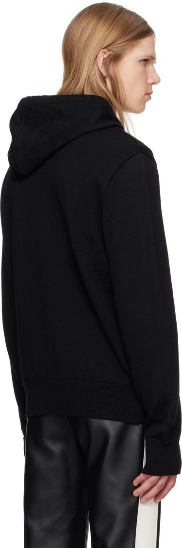 Sweatshirt Courrèges Zipped Wool Hoodie Svart | 324MHO034FI0036, 2