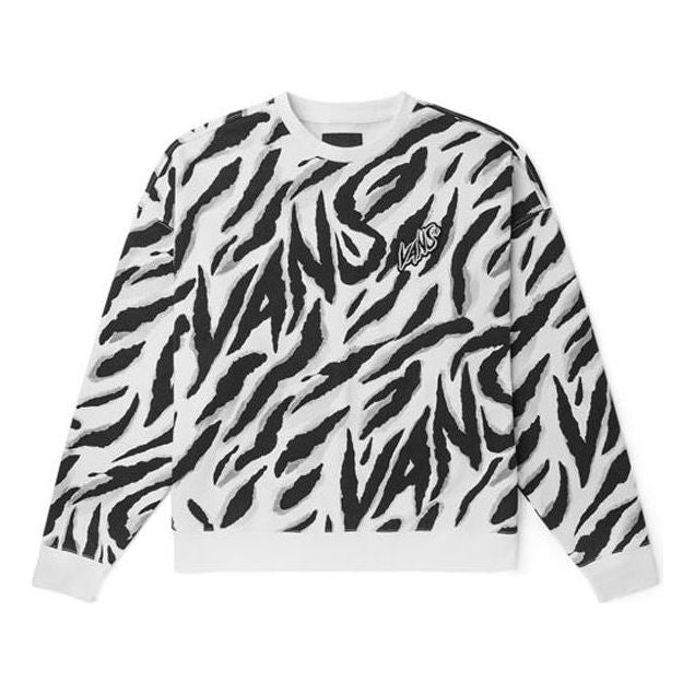 Sweater Vans Vans Tiger Stripes Pattern Pullover Vit | VN0002BPYM8