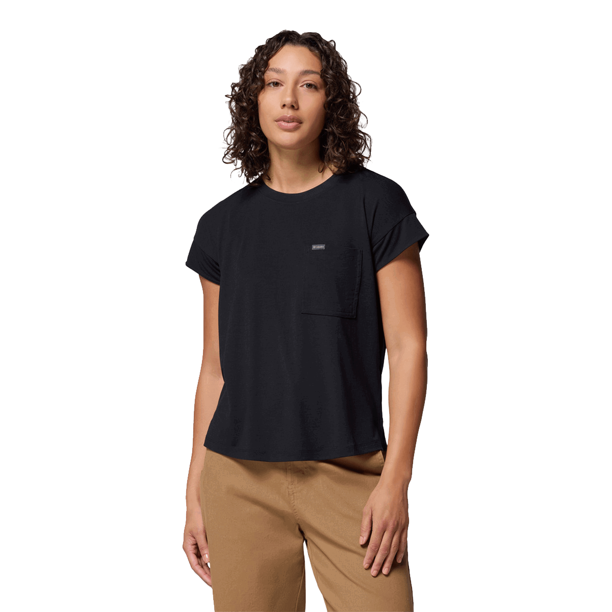 T-shirt Columbia Daniela Falls Short Sleeve T-Shirt with Pocket Svart | 2135881010, 0