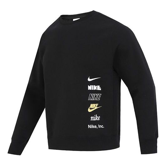 Sweatshirt Nike Men's Brushed-Back Crew Sweatshirt Svart | DX0782-010