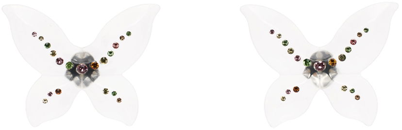 Örhängen Blumarine Blumarine Butterfly Earrings with Multicolored Crystals Flerfärgad | P422W241A