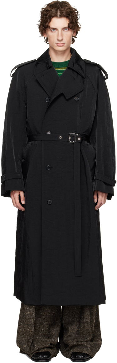 Trenchcoat JW Anderson JW Anderson Double-Breasted Trench Coat Svart | CO0338-PG1818, 0