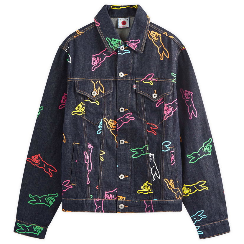 Jacka BBC IceCream ICECREAM A/O Running Dog Denim Trucker Jacket Blå | IC24245-MU