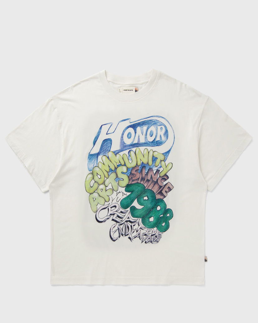 T-shirt Honor The Gift Community Arts Creative T-Shirt Vit | HTG250343-BONE