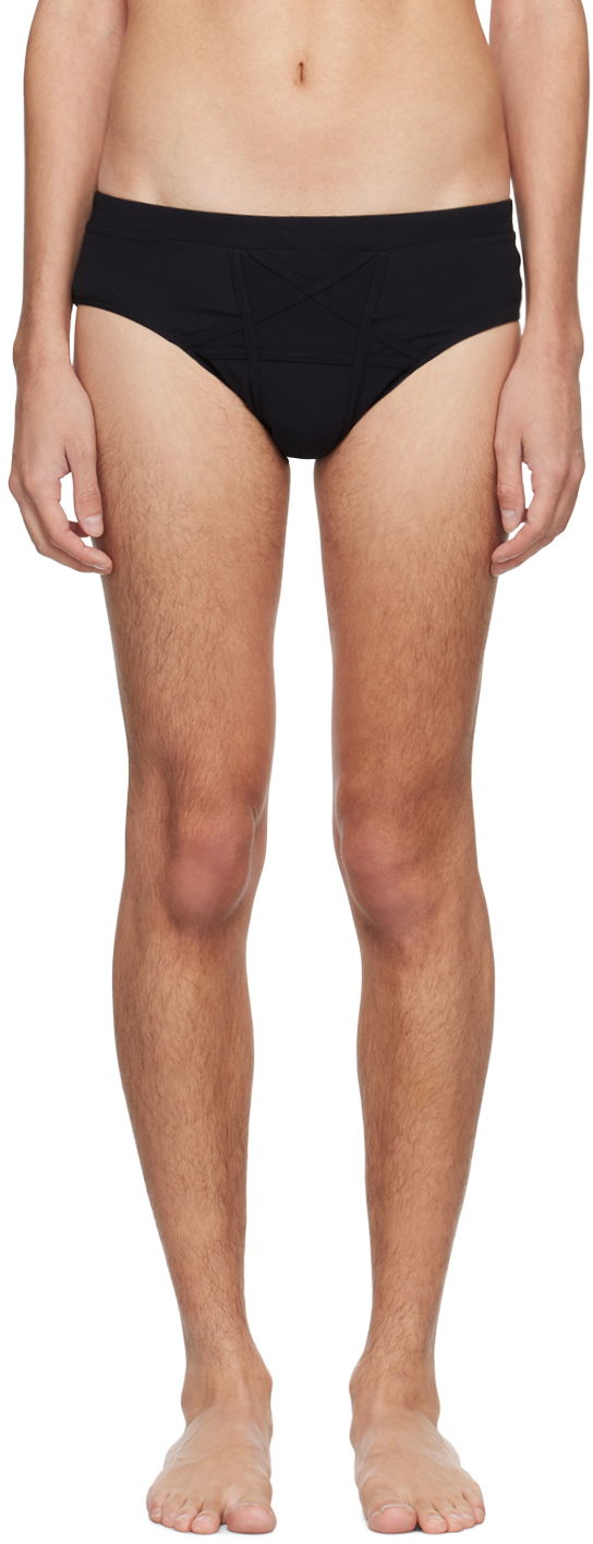Badkläder Rick Owens Penta Swim Briefs Svart | RU01D3011 NSB