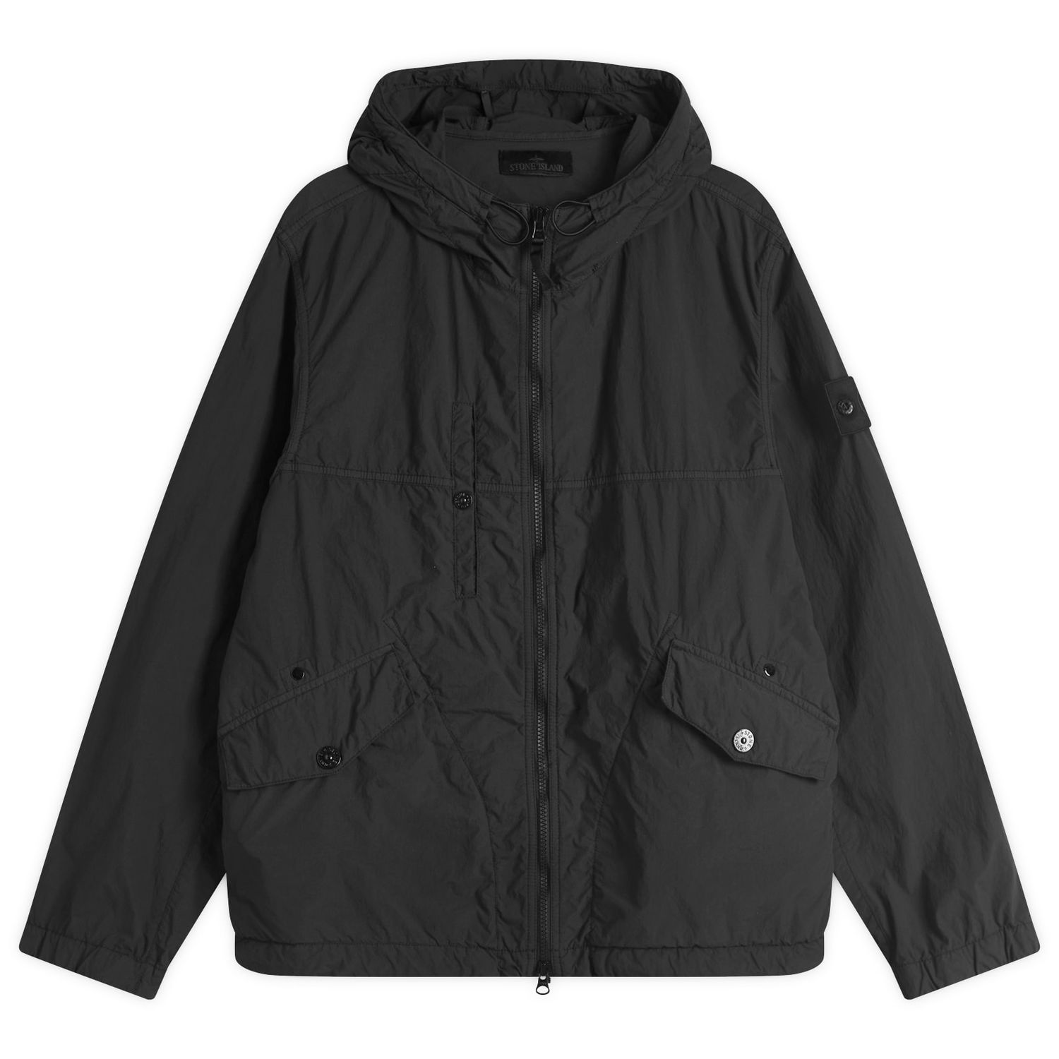 Vindjacka Stone Island Stone Island Ghost Piece Nylon Smerigliato Short Parka Jacket, Large Svart | K1S154100032-V0029, 1