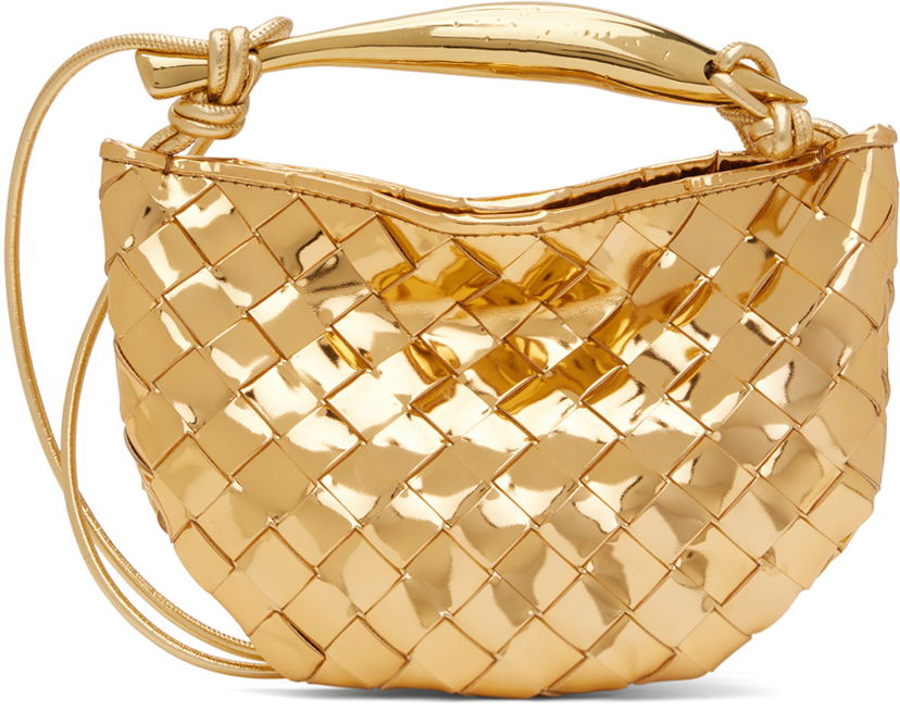 Axelväska Bottega Veneta Mini Sardine Bag Metallisk | 744267 V3QM2