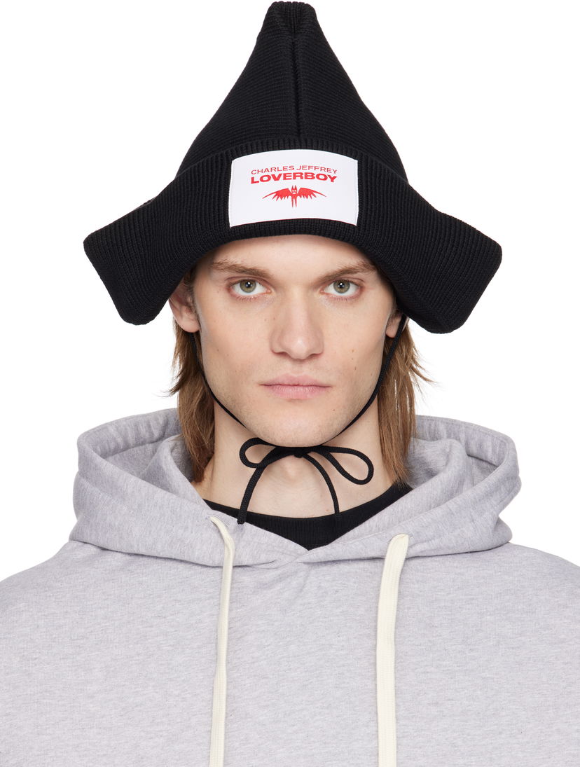 Hatt Charles Jeffrey Loverboy Charles Jeffrey LOVERBOY Paper Boat Beanie Svart | 54130701