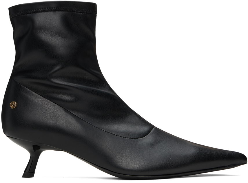 Sneakers och skor Anine Bing Leather Kitten Heel Ankle Boots Svart | A-14-1089-000, 0