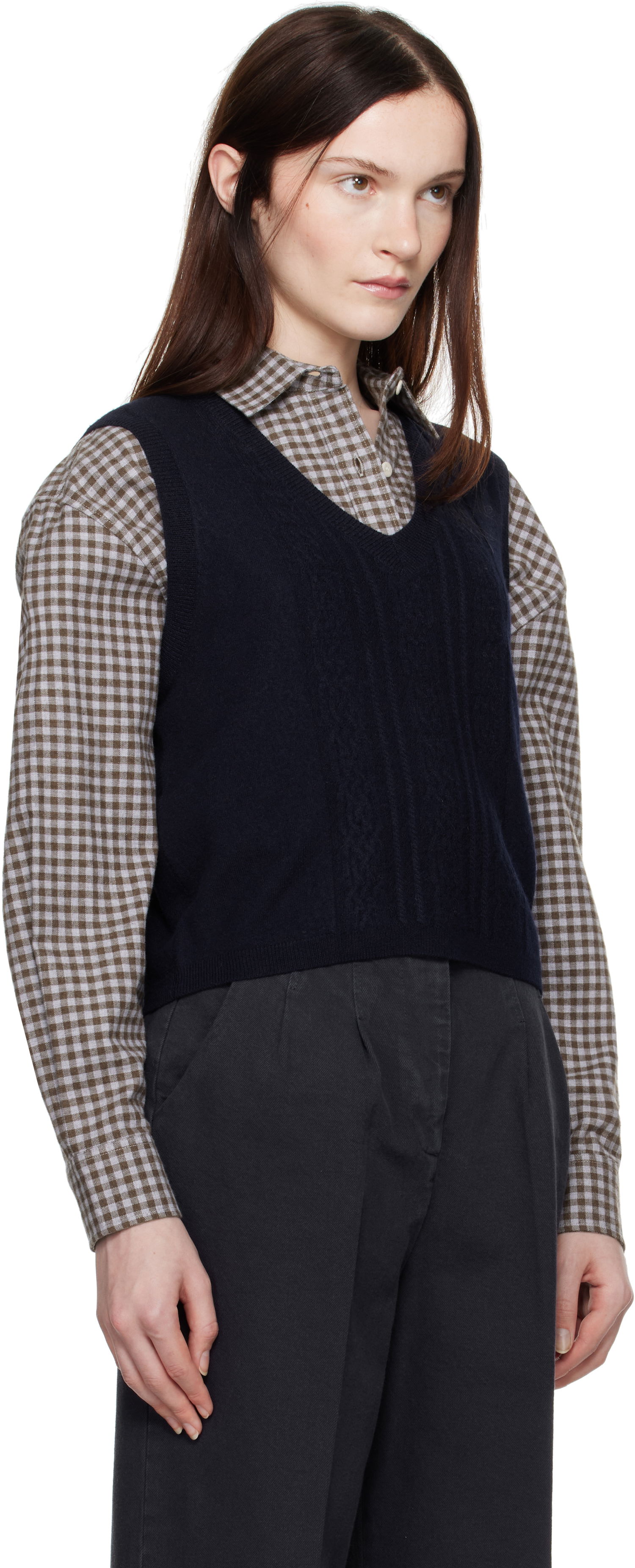 Väst A.P.C. Coco Knit Vest Mörkblå | WVBDV-F22326, 1