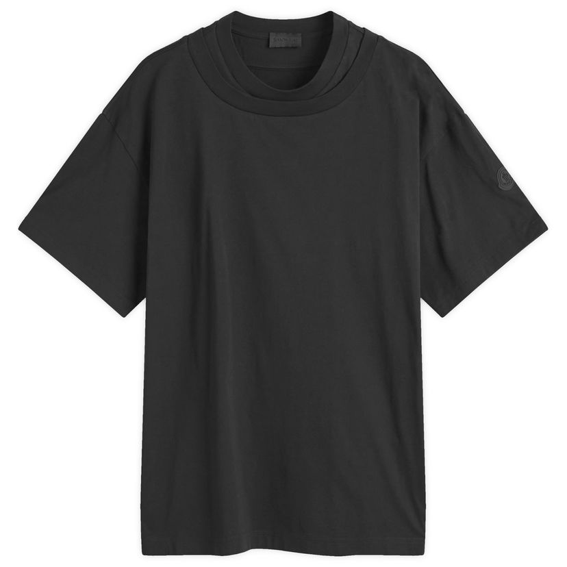 T-shirt Moncler Lightweight Jersey Washed T-Shirt Svart | 8C000-03-89A17-999