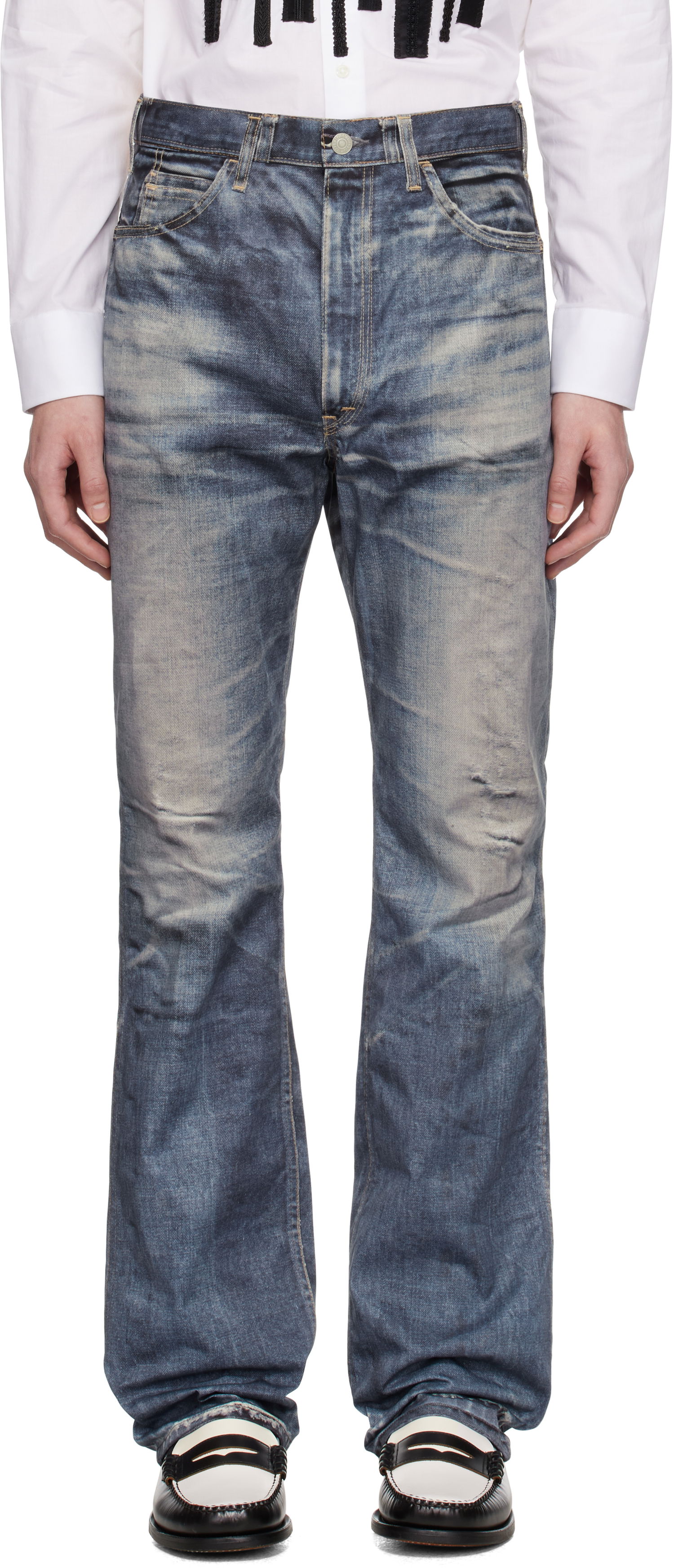 Jeans Junya Watanabe Junya Watanabe Levi's Edition Denim Trousers Blå | WO-P918-100, 0