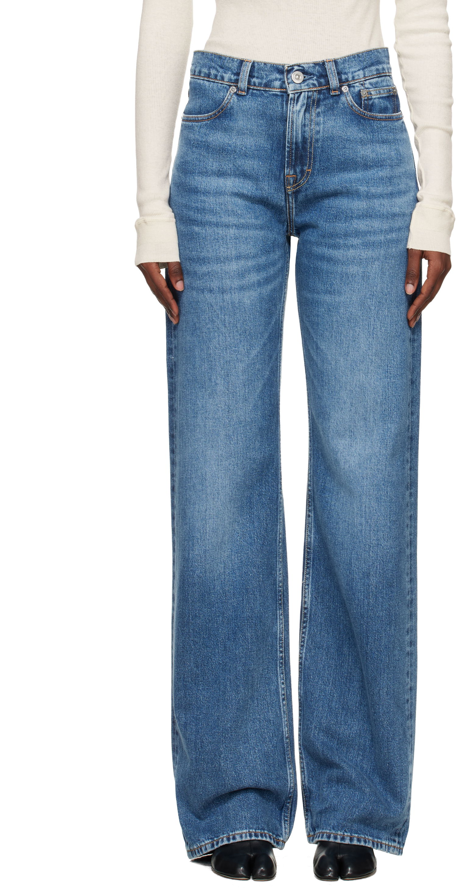 Jeans OUR LEGACY Wata Cut Wide-Leg Jeans Blå | W4255FR, 0