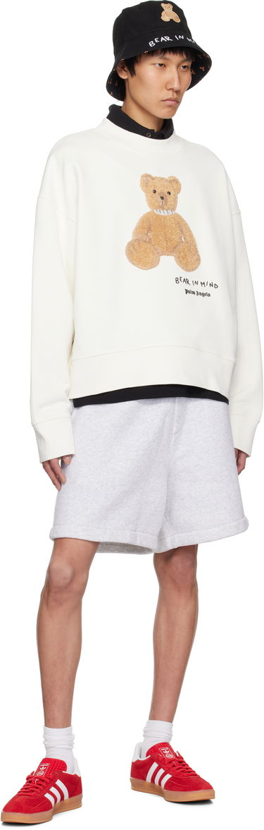 Sweatshirt Palm Angels Palm Angels 'Bear in Mind' Sweatshirt Vit | PMBA026S25FLE0030360, 3