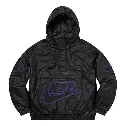 Vindjacka Supreme Supreme x Nike Leather Anorak Svart | SUP-FW19-10724