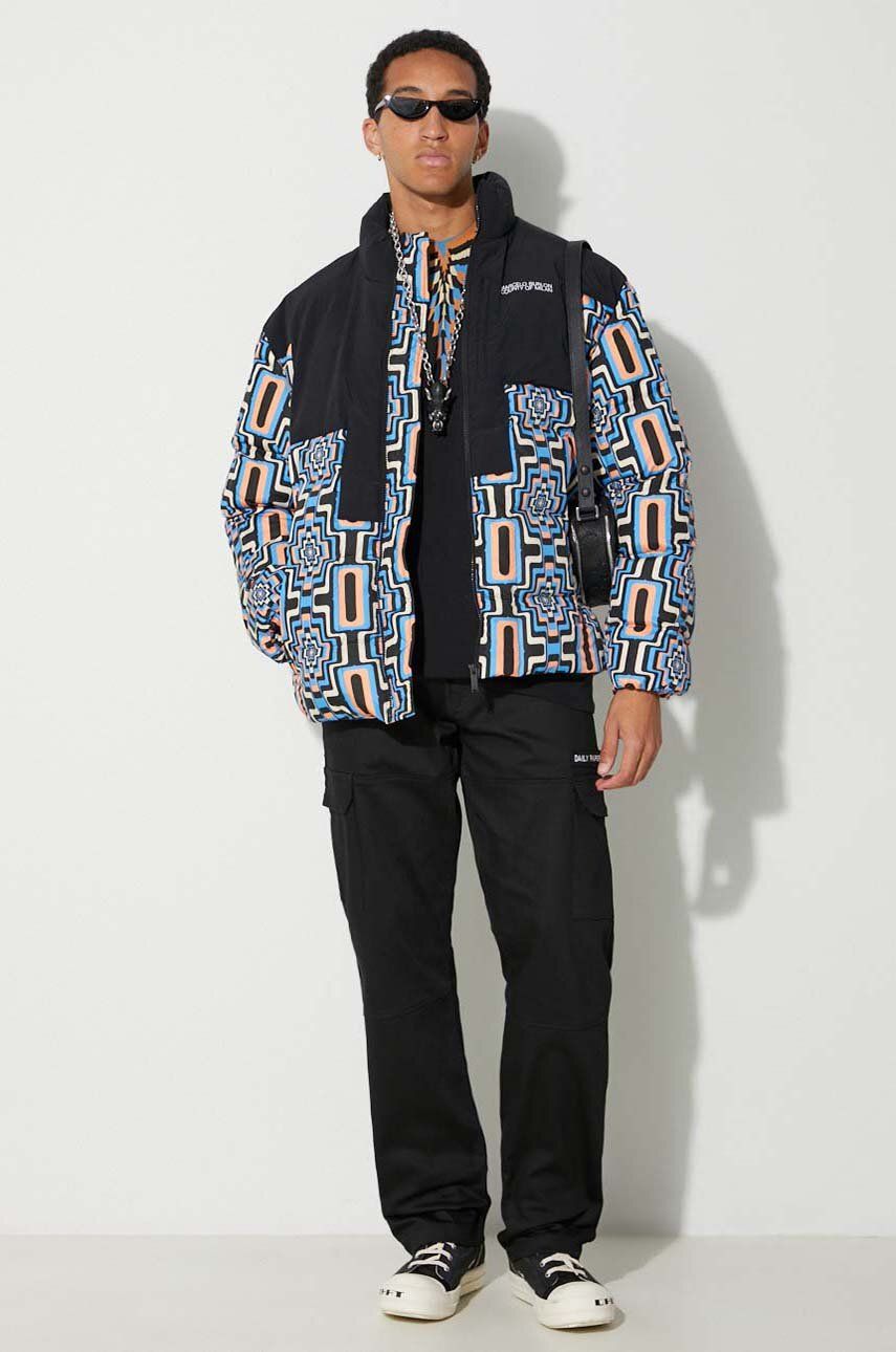 Pufferjacka Marcelo Burlon Optical Cross Block Puffer Jacket Svart | CMEJ001F23FAB0023310, 1