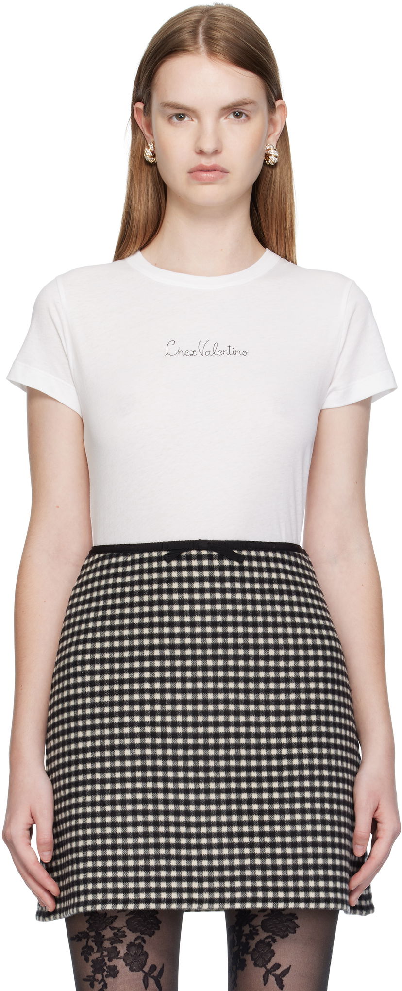 T-shirt Valentino Valentino Cotton T-Shirt Vit | 7B3MG25G9L9