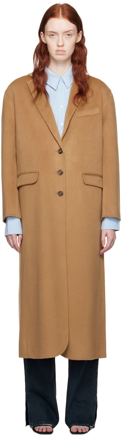 Rockar Anine Bing Quinn Long Wool Coat Beige | A-01-4163-200