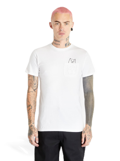 T-shirt RIPNDIP Lord Nermal Pocket Tee Vit | RND0205 NEW EAN