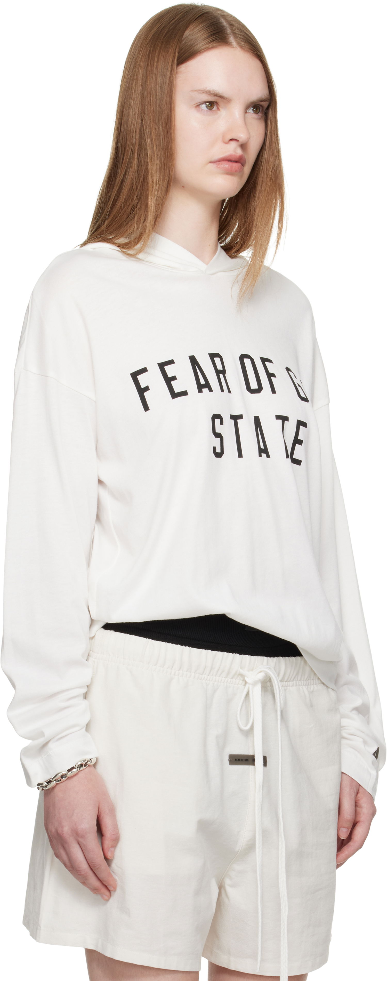 Sweatshirt Fear of God Fear of God ESSENTIALS Long Sleeve Hoodie Vit | 125SP257174FW, 1