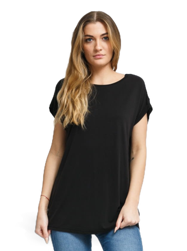 T-shirt Urban Classics Modal Extended Shoulder Tee Svart | TB4092 black