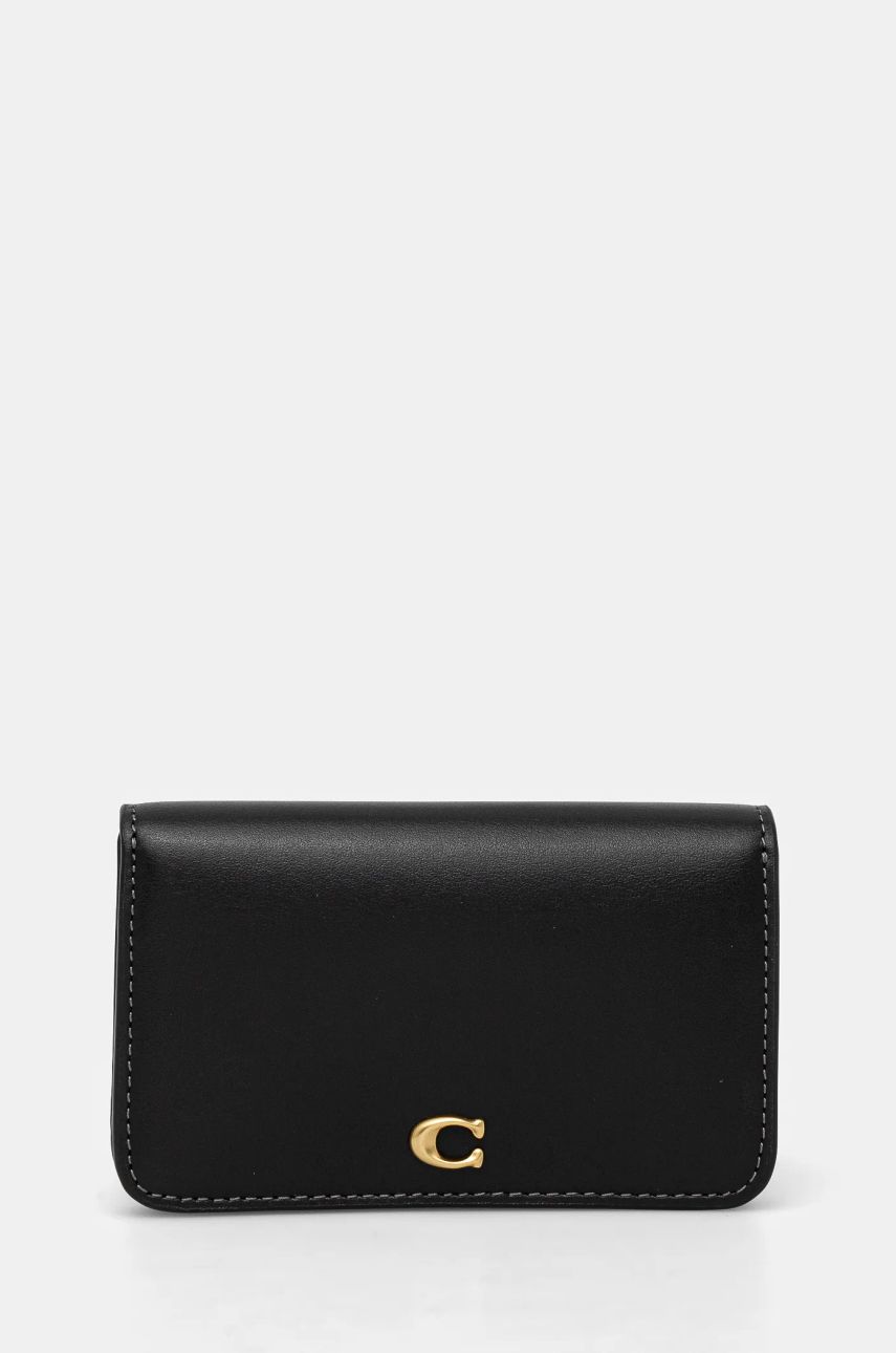Plånbok Coach Leather Slim Fold Wallet Svart | CR990, 0