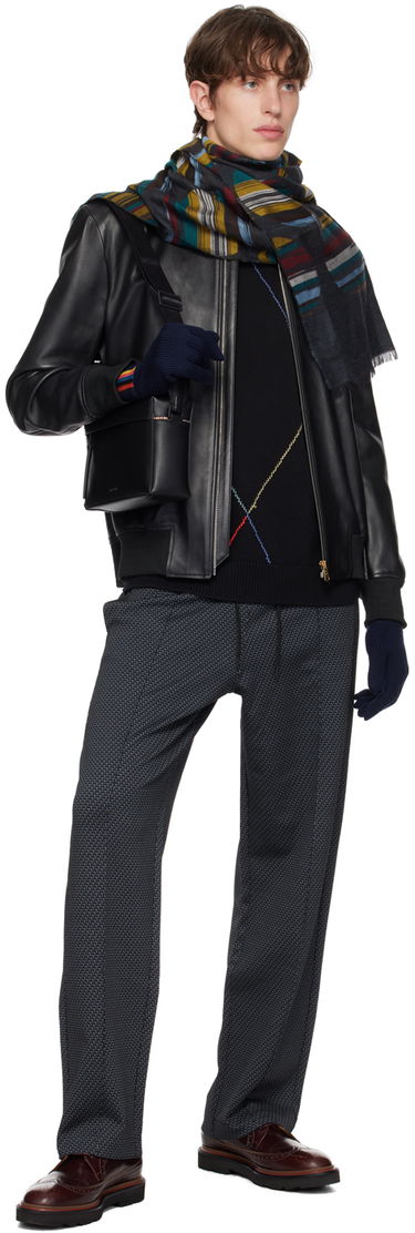 Handskar Paul Smith Paul Smith Artist Stripe Knit Gloves Mörkblå | M1A-410AL-M394-47-0, 2