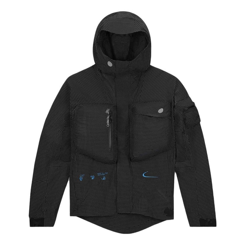 Parkas Nike Off-White Hooded Jacket Svart | DN1750-010