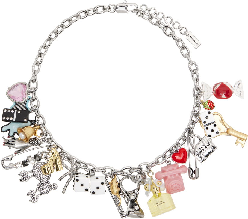 Halsband Marc Jacobs Marc Jacobs 'The Sticker Charm Statement' Necklace Metallisk | 2S5JNC001J61