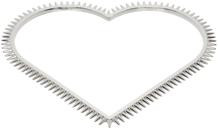 Armband We11done We11done Spike Heart Arm Cuff Metallisk | WD-AJ1-23-533-U-SV, 0