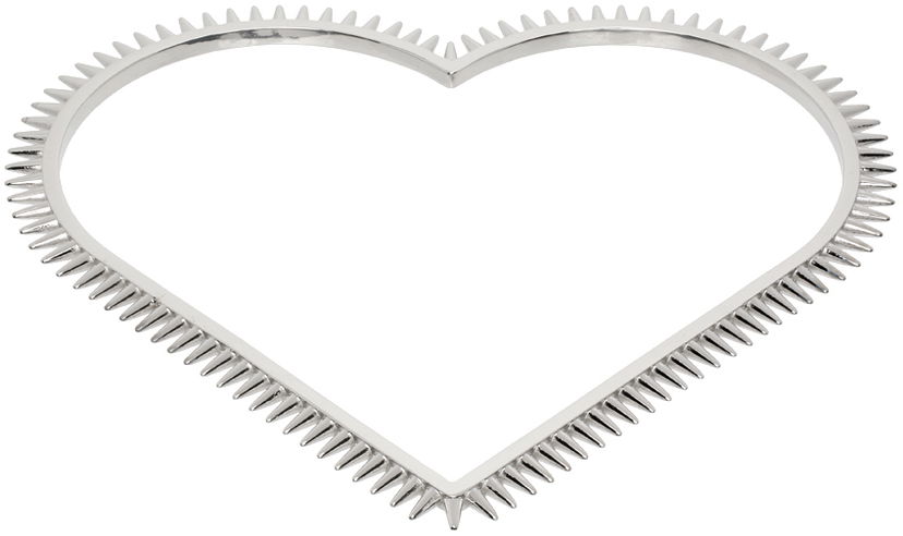 Armband We11done We11done Spike Heart Arm Cuff Metallisk | WD-AJ1-23-533-U-SV