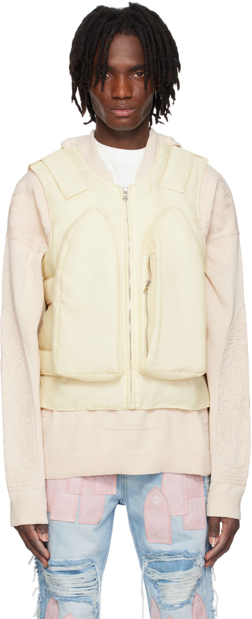 Väst Who Decides War Who Decides War Organza Bullet Point Vest Gul | 1131370022SS25