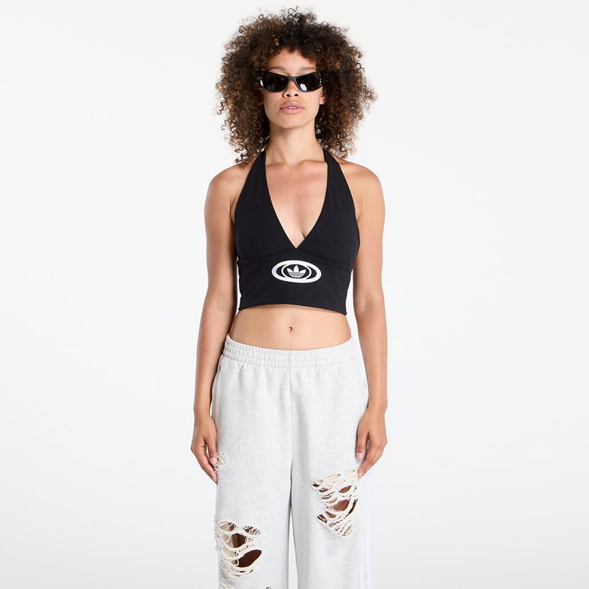 Crop top adidas Originals adidas Originals Campus 2000 V Halter Top Svart | KC8802