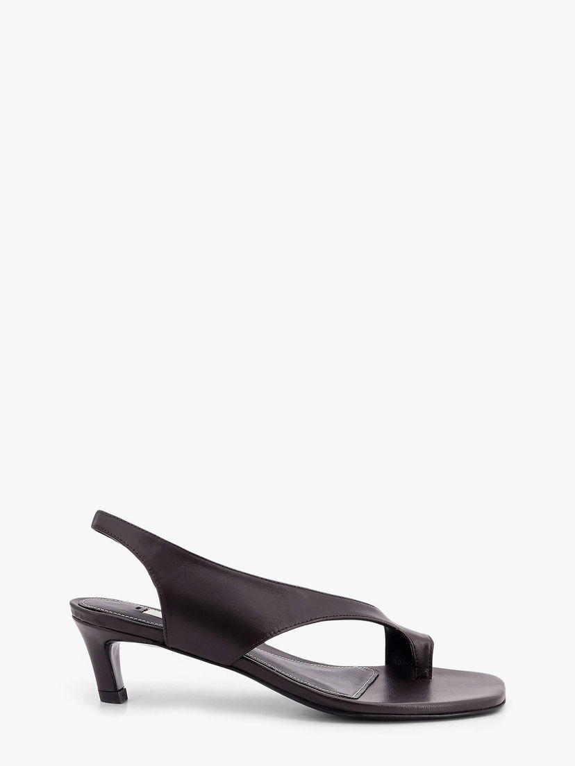 Sneakers och skor TOTEME Leather Slingback Toe-Ring Sandals by Toteme Brun | 252WAS0201LE0131273