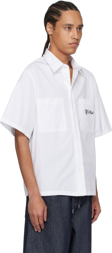 Skjorta Off-White Off-White Script Summer Shirt Vit | OMGG002C99FAB0030110, 1