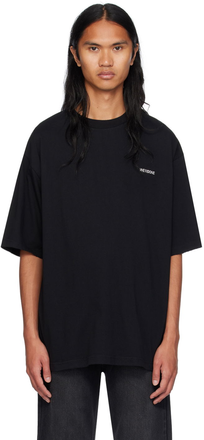 T-shirt We11done Damaged T-Shirt Svart | WD-TT2-24-765-U-BK