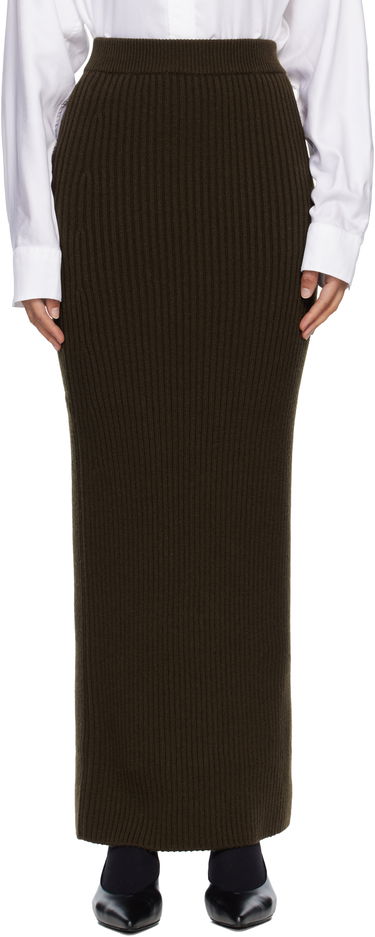 Kjol Max Mara Boris Ribbed Knit Maxi Skirt Grön | 2521306093600, 0