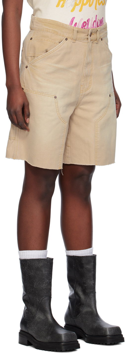 Shorts We11done We11done Raw Edge Shorts Beige | WD-DP0-24-379-M-BG, 1