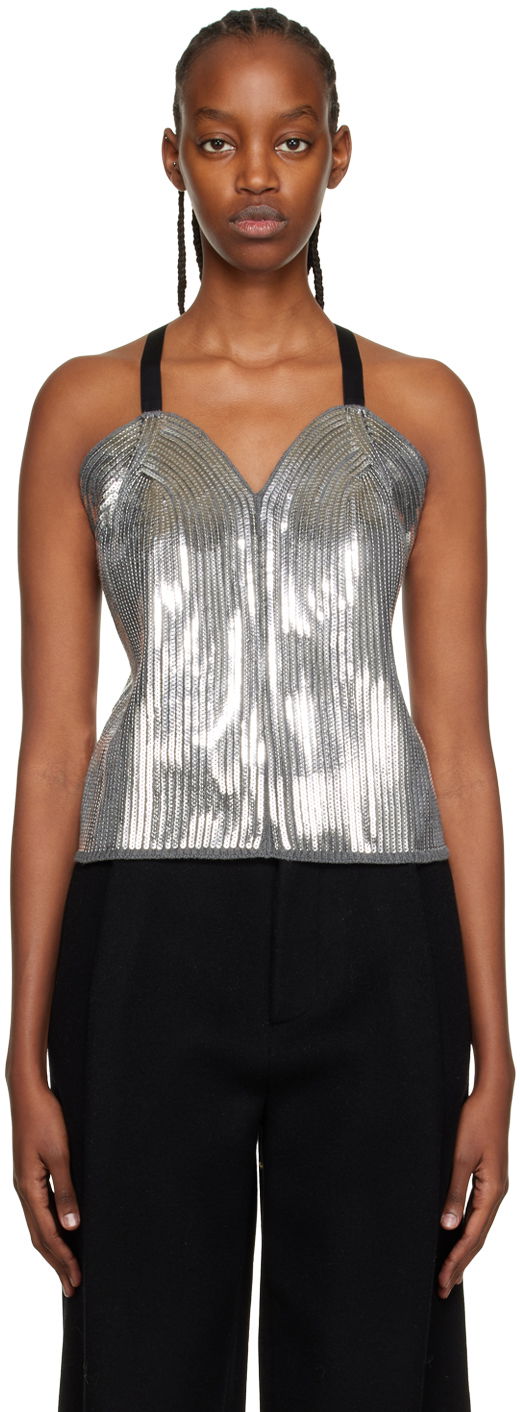 Behå We11done We11done Sequin Camisole Top Grå | WD-KT3-22-656-W-SV