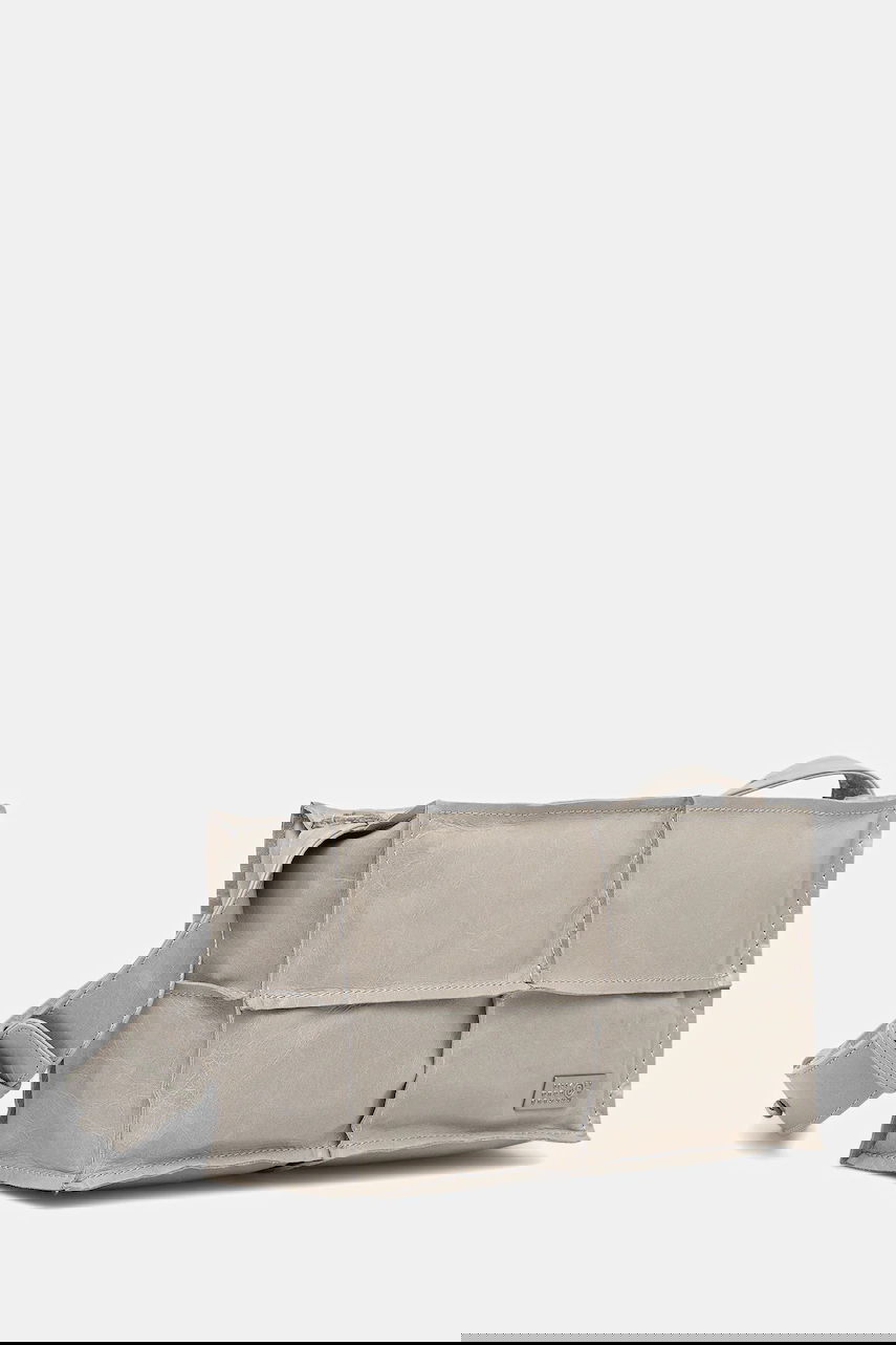 Axelväska Maison Margiela MM6 Maison Margiela Leather Paneled Shoulder Bag Grå | SB5WD0031.P8490.T1019, 1