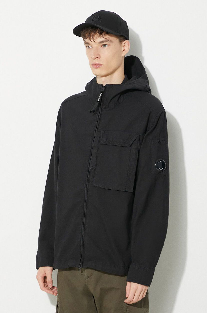 Vindjacka C.P. Company Ottoman Hooded Jacket Svart | 16CMSH156A006406O