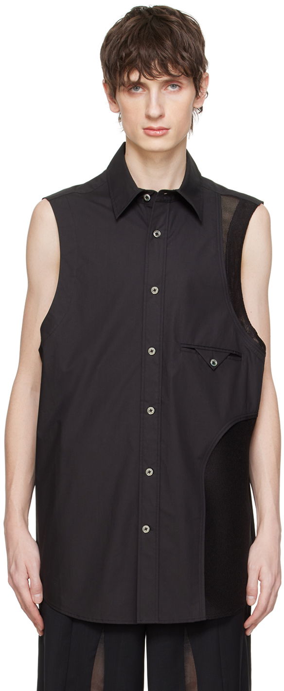 Skjorta Feng Chen Wang Feng Chen Wang Sleeveless Shirt Svart | FUS17SR08