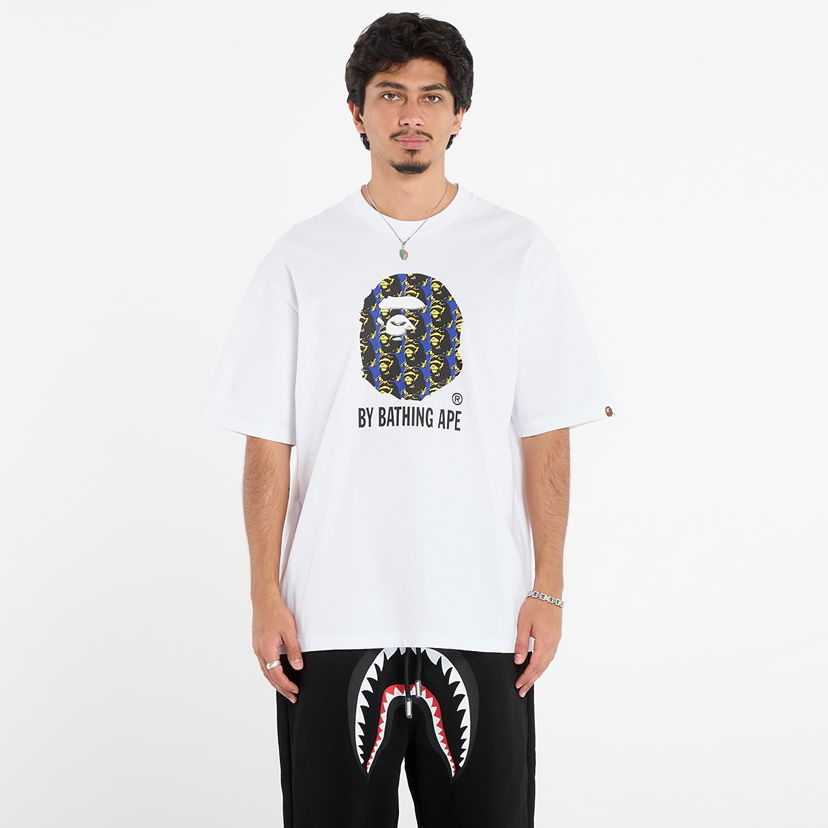 T-shirt BAPE Ape Head Pattern By Bathing Ape Relaxed Fit Tee Vit | 001TEL801309MWHT