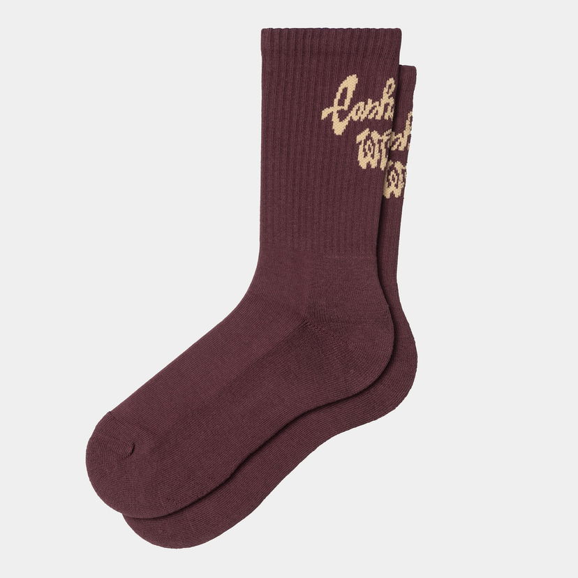 Strumpor Carhartt WIP Carhartt WIP Chedda Crew Socks Bourgogne | I035513_1